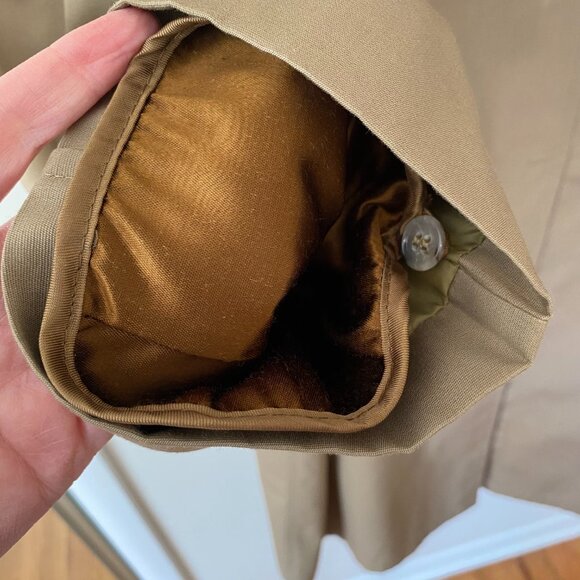 Vintage Mens 46 Long London Fog Overcoat Raincoat Removable Faux Fur Lining EUC - Picture 12 of 15